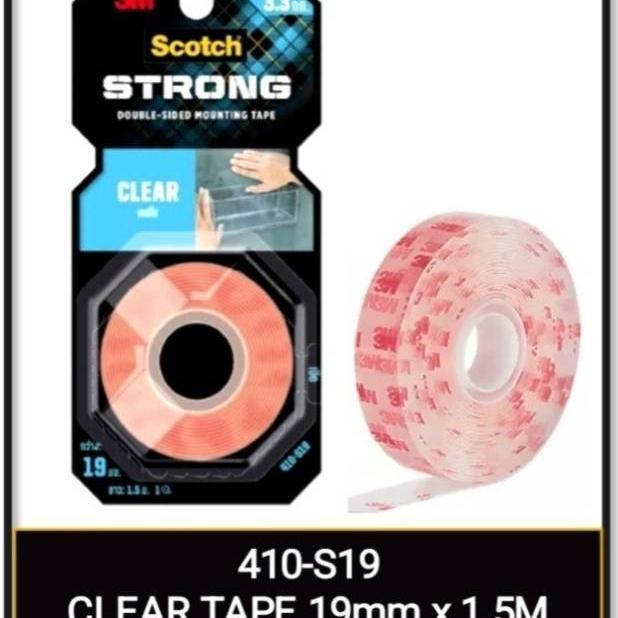 

Stok Baru 3M Double Tape strong 19mm x 1.5m.mounting tape