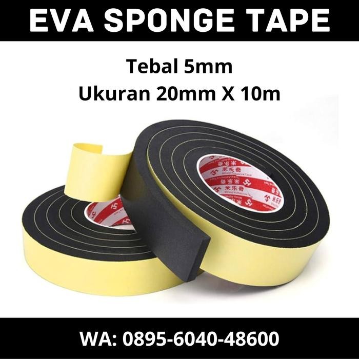 

Stok Baru Eva Sponge Tape 5mm 20mm x 10m Sponge Tape Foam Spons Ati Eva Foam