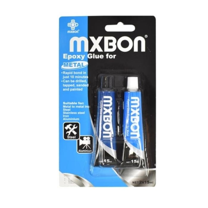 

Stok Baru Mxbon Set Lem Epoxy Metal 15 Ml 2 Pcs