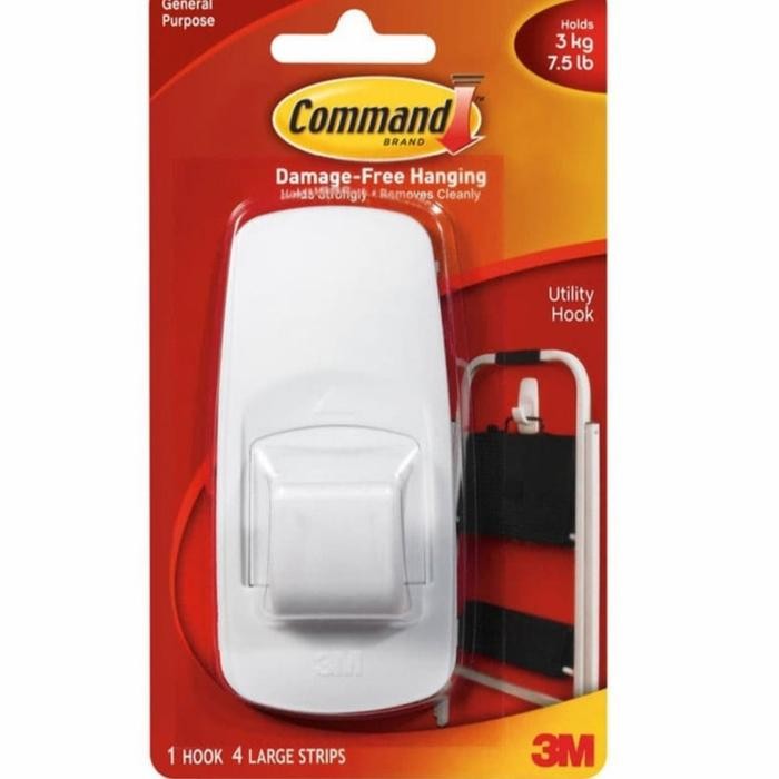 

Stok Baru Gantungan Serba Guna 3 M Jumbo Hook 17004/ 17004ANZ 3 M Command 3Kg