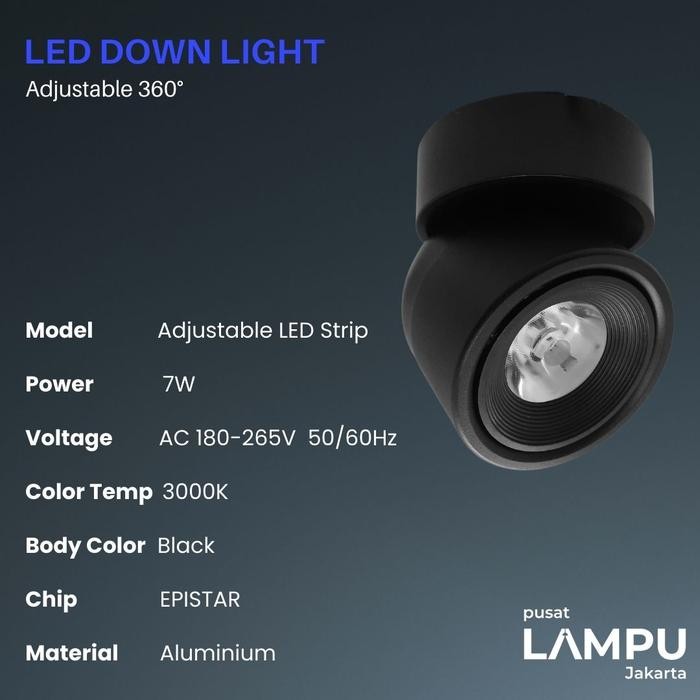 SPOTLIGHT ADJUSTABLE 12WATT BISA ROTATABLE