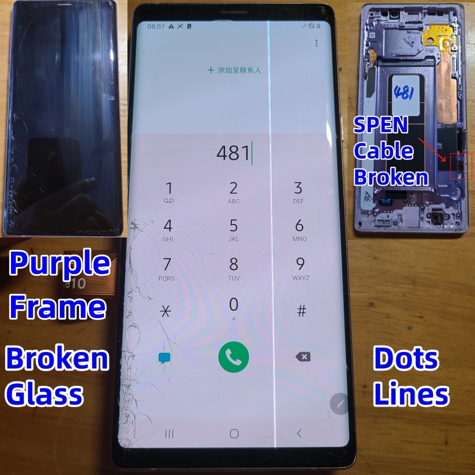 Repair Edge Screen Separete Glass Practice LCD For Samsung Galaxy Note 9 N9600 N960F N960U Note9 Bro