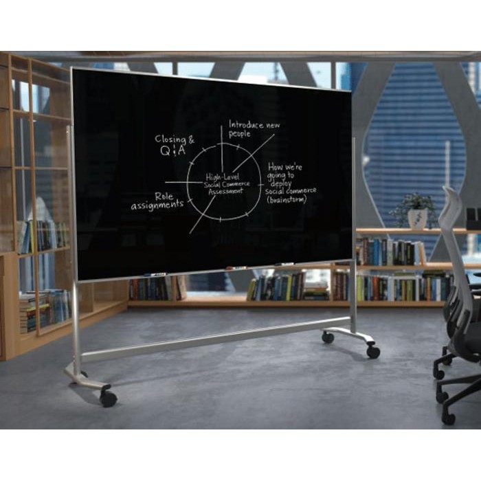 

Terlaris Glassboard Hitam Standing Papan Tulis Blackboard Kaca Non Magnetic Ecosave Ongkir Termurah