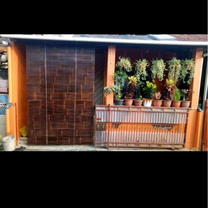 krey/tirai bambu hitam full vernis