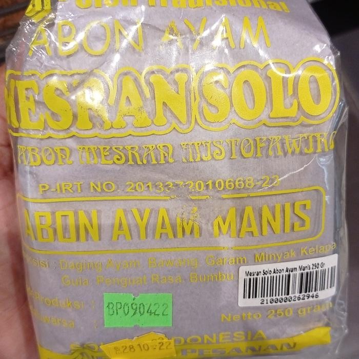 

BARANG TERLARIS Abon Mesran Solo 250gr