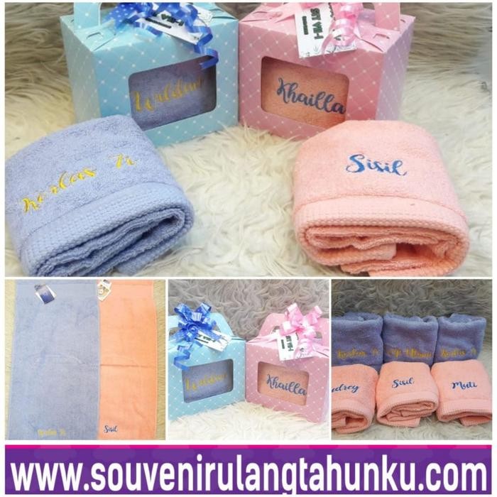 Handuk Bordir terry palmer nama n kotak