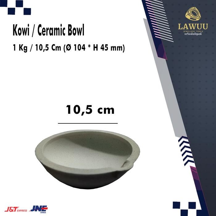 .........] Kowi Keramik 10,5 cm untuk Peleburan Emas & Logam Wadah Crucible 1 Kg - Tahan Panas