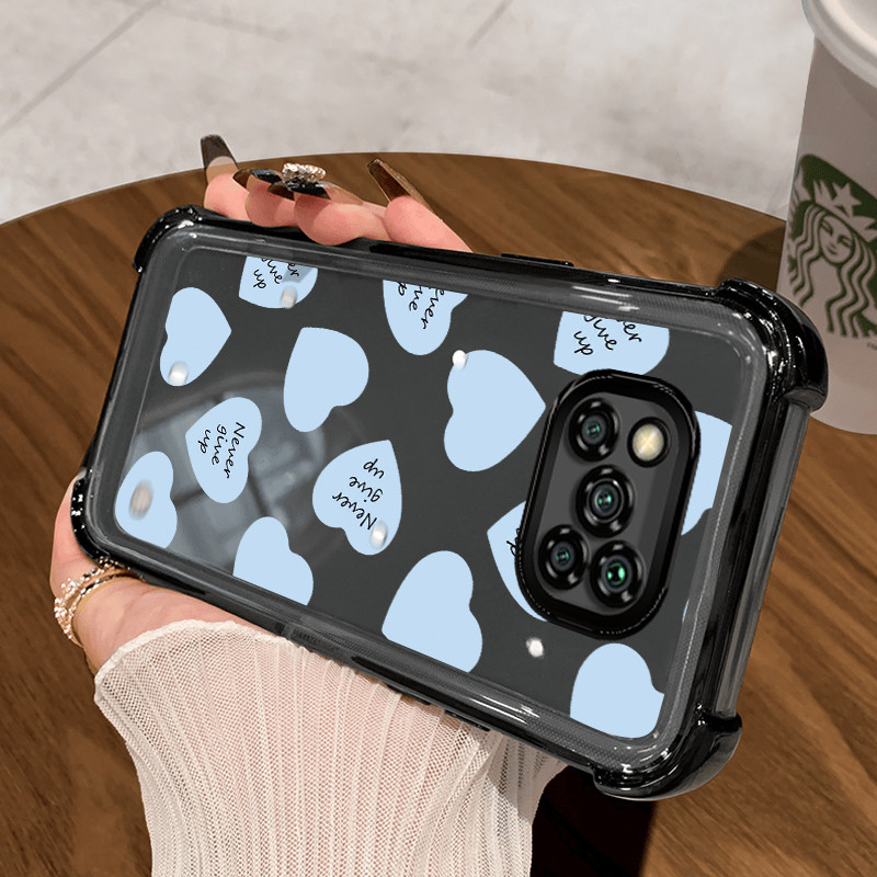 Casing Hp untuk Xiaomi POCO X3 POCO X3 NFC POCO X3 Pro Case Cinta Kasing Glitter Perlindungan airbag