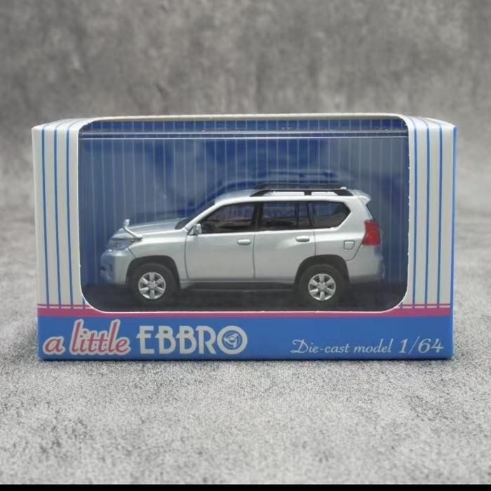Terbaru Diecast Ebbro /64 Toyota Prado Silver Ready