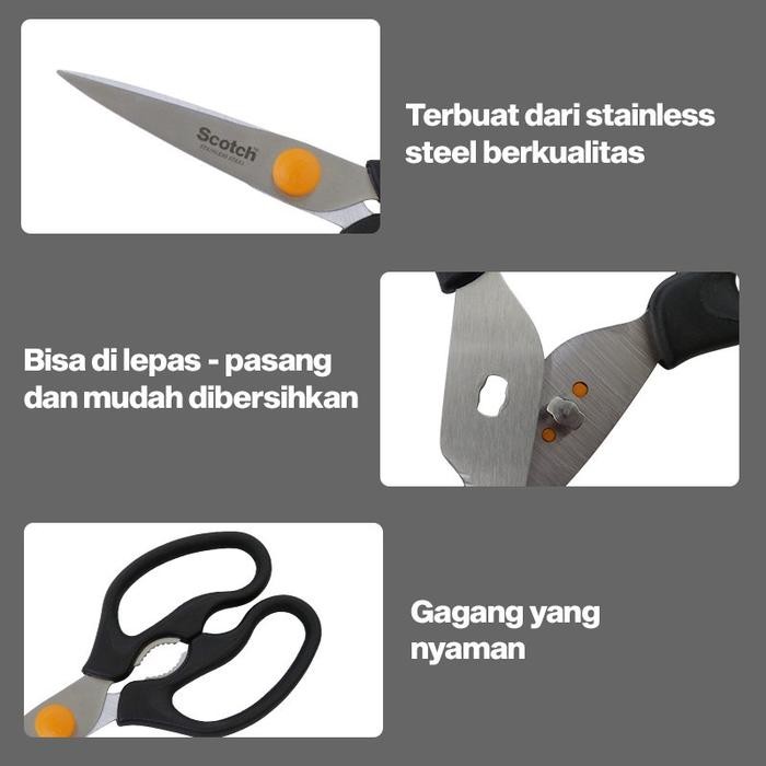 

Gunting Dapur Stainless / Detachable Premium Kitchen Scissors Ks-D