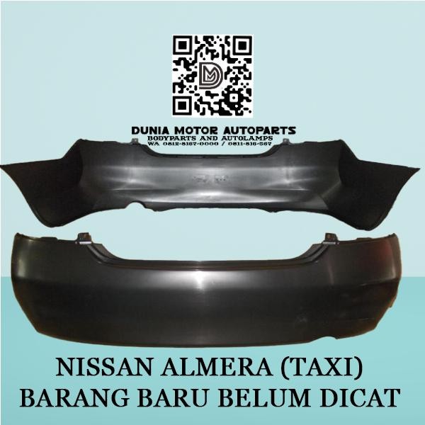 New Bumper Bemper Belakang Nissan Almera Taxi Bluebird 2013 S/D 2020 Baru