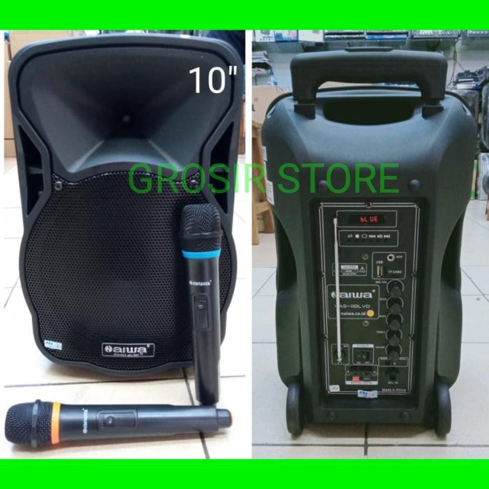 Speaker Portable Wireless Bluetooth Aiwa Was-110Lvd (10 In) Handheld