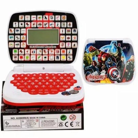 Grosir mainan laptop anak 4 bahasa dengan layar mainan anak laki laki