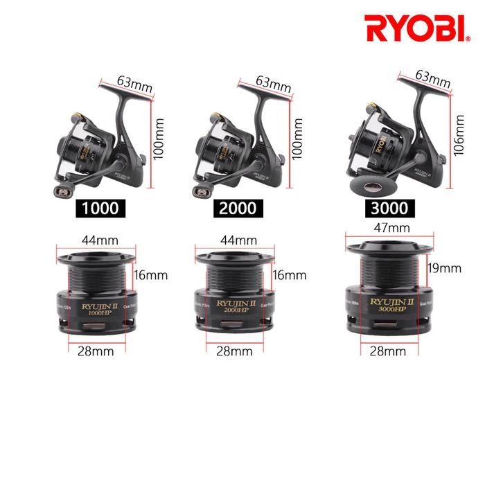 Terbatas Reel Ryobi Ryujin Ii Hp Alat Pancing Pancingan Kerekan Spinning