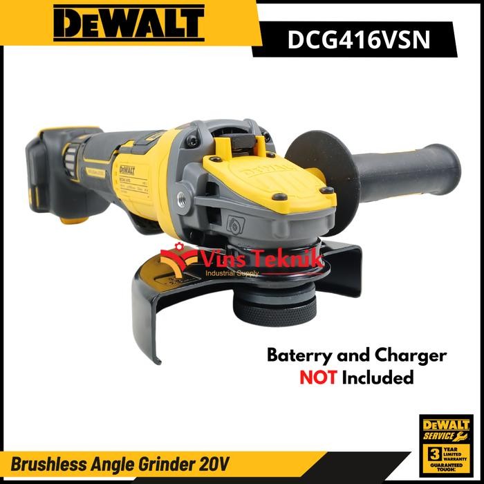 Dewalt DCG416VSN Brushless Angle Grinder / mesin gerinda Baterai 20V DEWALT DCG416VSN