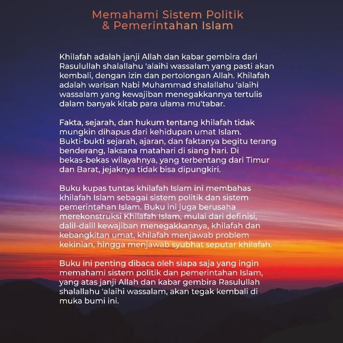 KHILAFAH MEMAHAMI SISTEM POLITIK & PEMERINTAHAN ISLAM