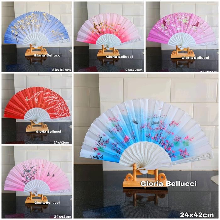 Pesta_Genz Kipas Lipat Tangan Sakura Jepang China Souvenir Japan Cina Tari Balet