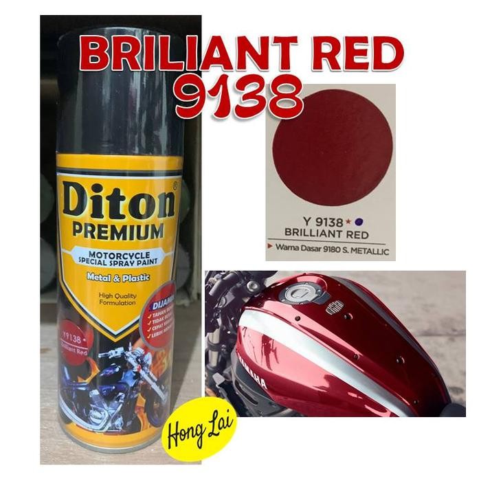 DITON Premium YAMAHA COLORS 9138 Brilliant Red Merah Briliant