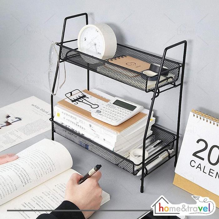 

TERBARU! Desk Organizer Rak Buku Meja Tempat Penyimpanan Alat Tulis Stationery File Box ATK