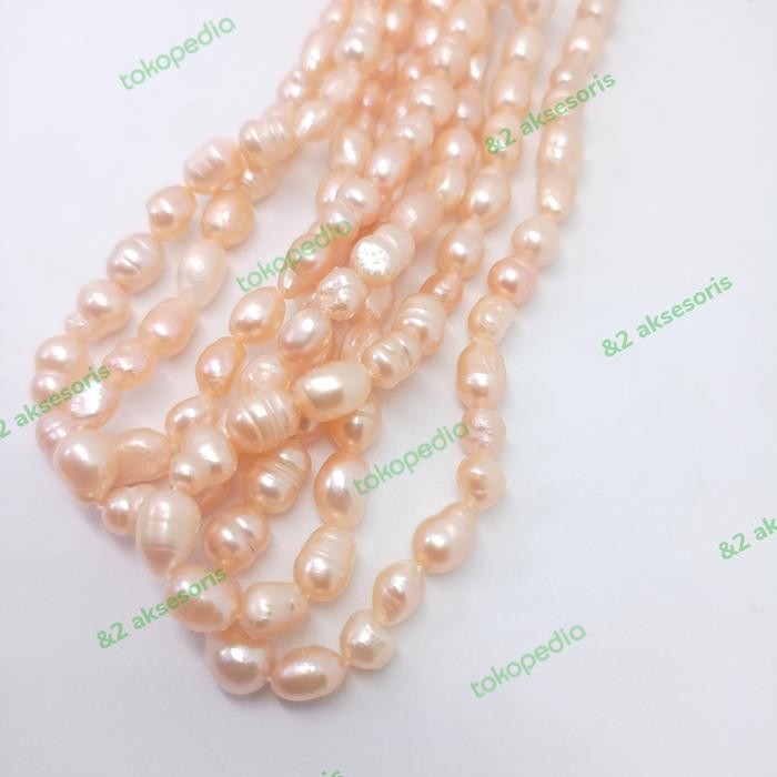 Mutiara Air Tawar Oval 10 mm