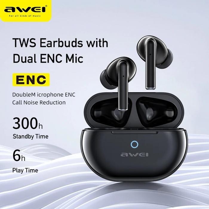Awei S1 PRO Wireless TWS Earbuds with Dual ENC Microphones Bluetooth