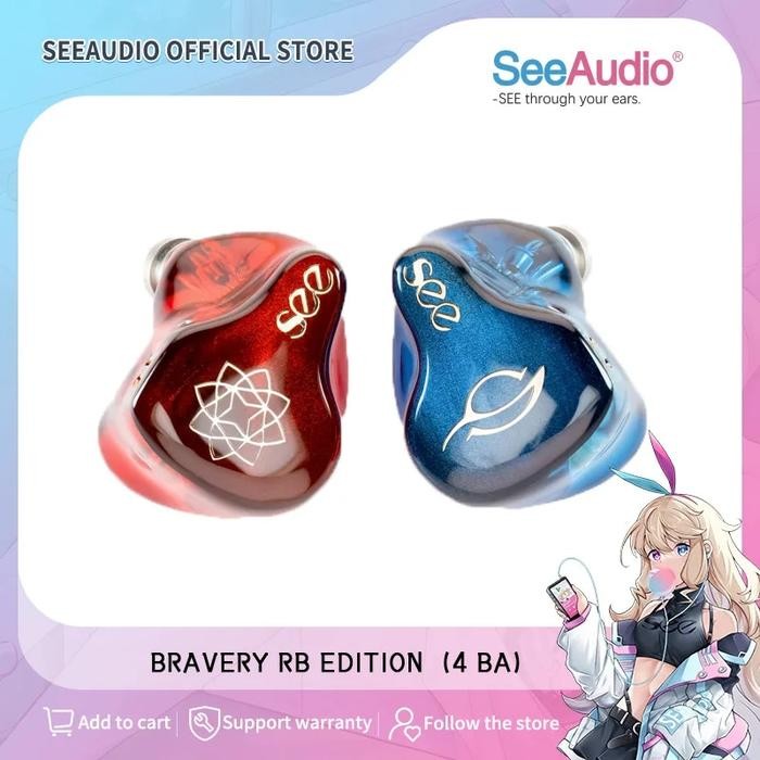 SeeAudio Bravery RB Edition Anniversary Hifi Earphones 4 Balanced