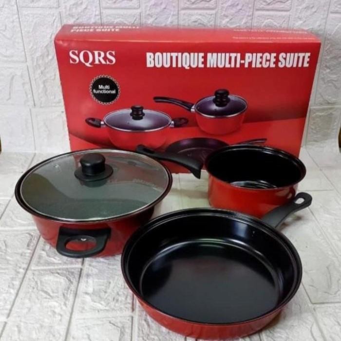 PREMIUM Panci Teflon Wajan 3in1 Panci Set Anti Lengket Panci Set 3in1