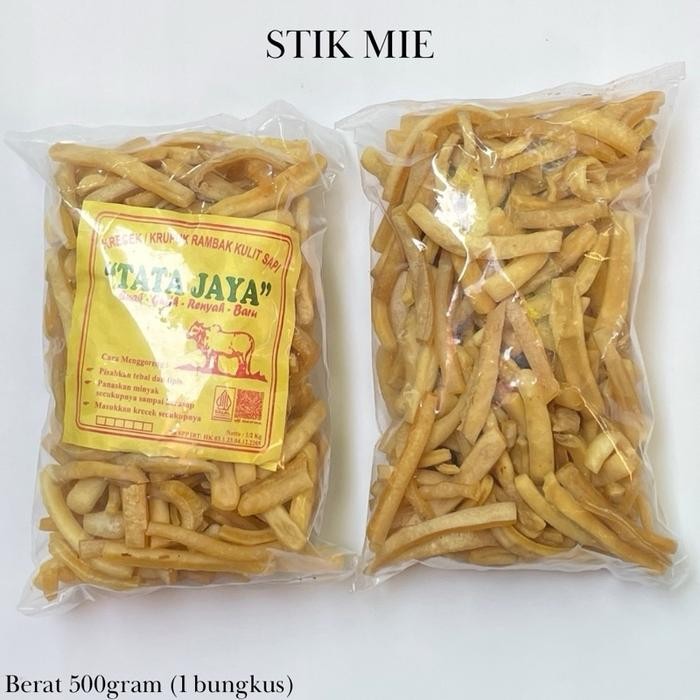 

New [500gram] Dorokdok Krecek Rambak Tatajaya Stik Mie Kerupuk Kulit Sapi Asli Mentah