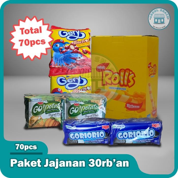 

New PAKET JAJANAN 30rban ISI 70pcs