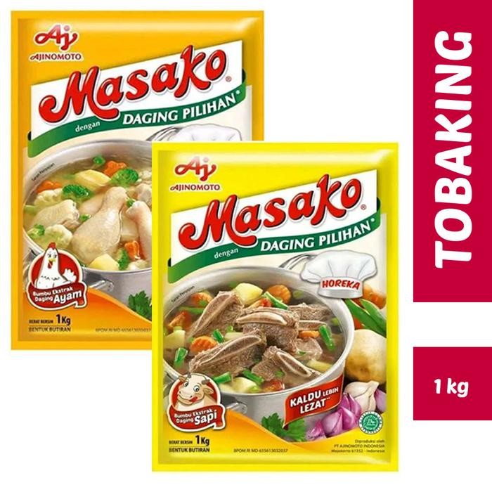 

New Masako Ayam Sapi Penyedap Ajinomoto 1 kg Horeka