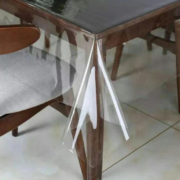 PREMIUM Taplak Meja Plastik/Plastik Mika Bening Ukuran 220 x 137 TEBAL