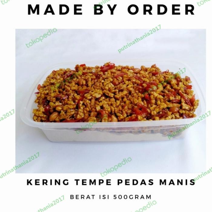 

PREMIUM kering tempe pedas manis uk 500 ml