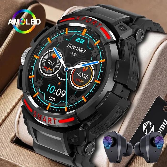High Quality 3 in 1 Men Smart Watch With TWS Earbuds Bluetooth