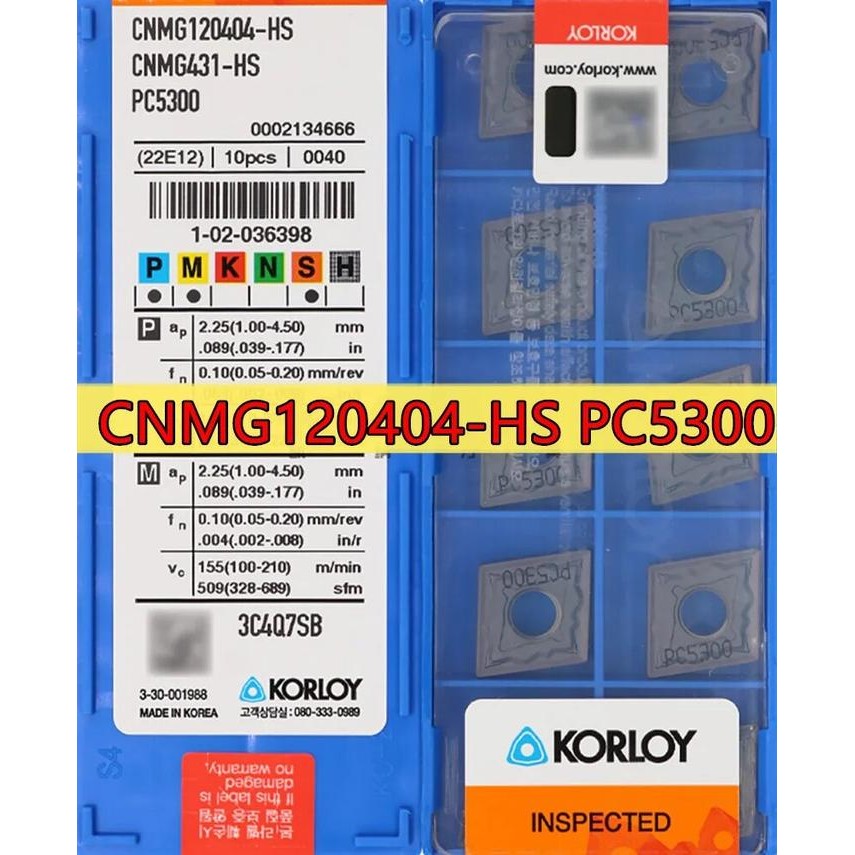 CNMG120404-HS PC5300 CNMG120408-HS PC5300 100% original KORLOY