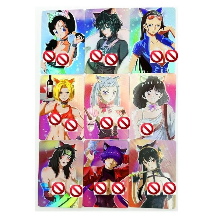 9pcs/set Dragon Ball Videl Fubuki Yor Forger ACG Sexy Nude Toys