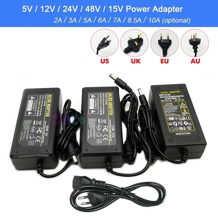 AC100-240V to DC 5V 12V 24V 48V 15V Power Adapter 2A 3A 5A 6A 7A 8.5A
