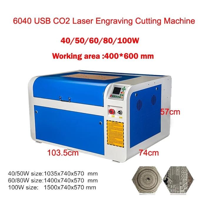 LY DSP4060 6040 USB CO2 Laser Engraving Cutting Machine RUIDA Touch