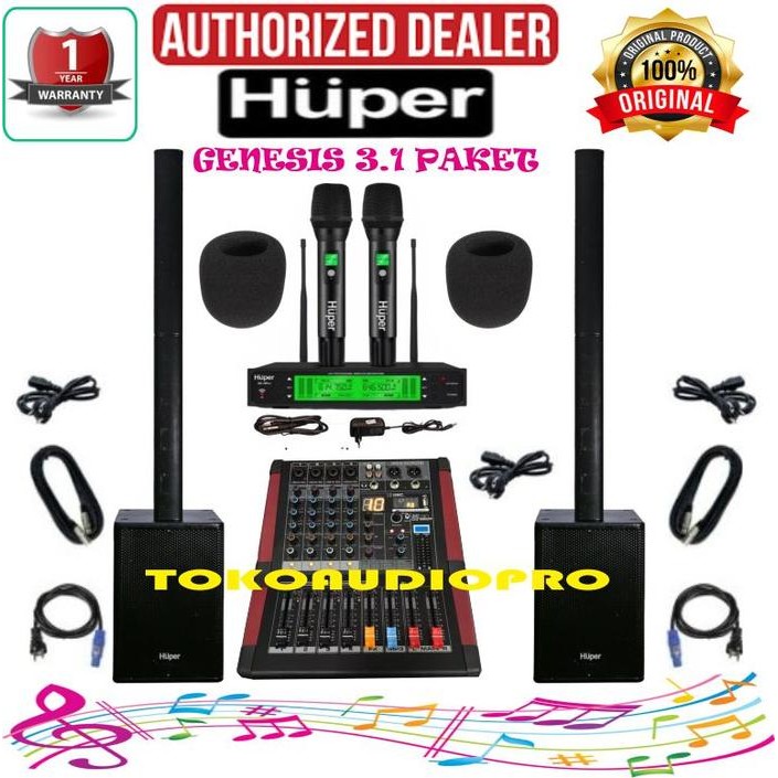 Paket Sound Sytems Huper Genesis 3.1 Paket Speaker Aktif Huper Genesis