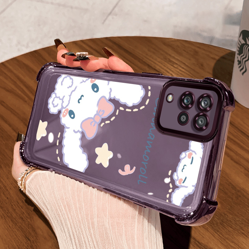 Casing Hp untuk Samsung A12 4G A12 5G M12 F12 Case Softcase Kesing Telinga besar awan anjing ponsel 