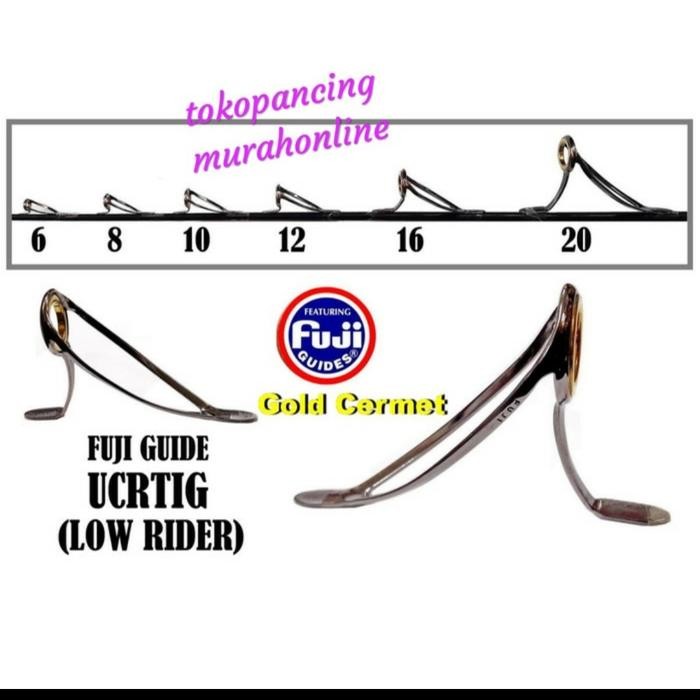 1 Set Ring Guide Fuji Ucrtig + Top Ring Guide Fuji Ulctit (Isi 7 Pcs)