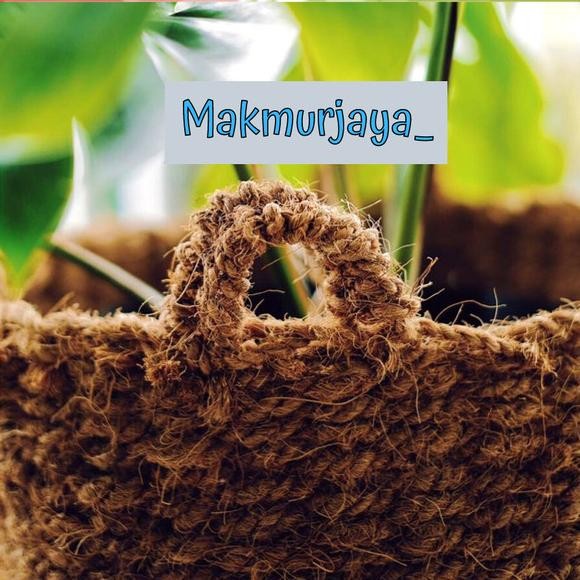 Terlaris- Pot Bunga Besar 30Cm Handle - Cover Pot Anyaman Sabut Kelapa - Jumbo