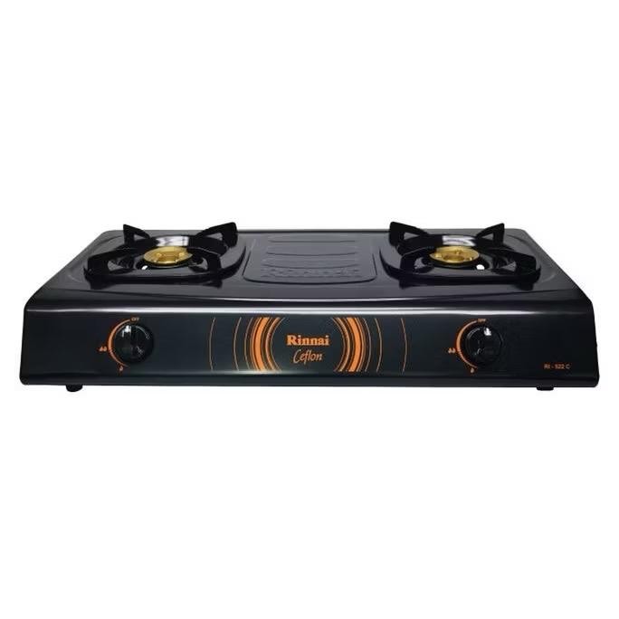 Terlaris Kota Batam - Rinnai Kompor Gas Teflon Ri 522-C 2 Tungku Ori Garansi Resmi