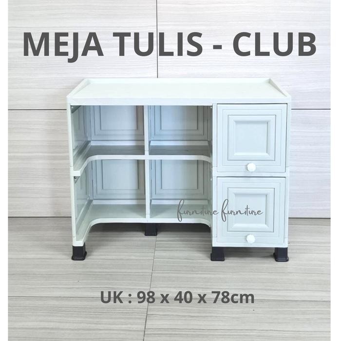 Meja Tulis Club Soho Meja Belajar Anak Pink Minimalis Putih [Clbbox]