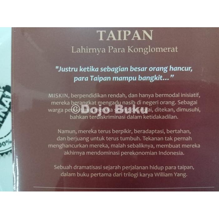 

PROMO TAIPAN - LAHIRNYA PARA KONGLOMERAT INDONESIA BY WILLIAM YANG READY