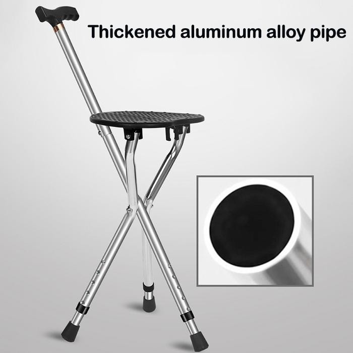 Tongkat Kursi Tongkat Duduk Lipat,Kursi Lipat Sholat,Tongkat Lipat Travel Tongkat Tongkat Logam