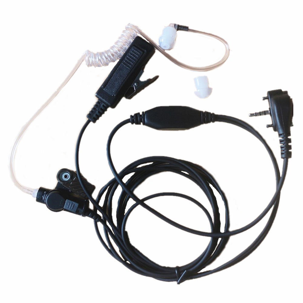 Headset Earpiece Mic Acoustic Covert Tube PTT For Vertex Standard