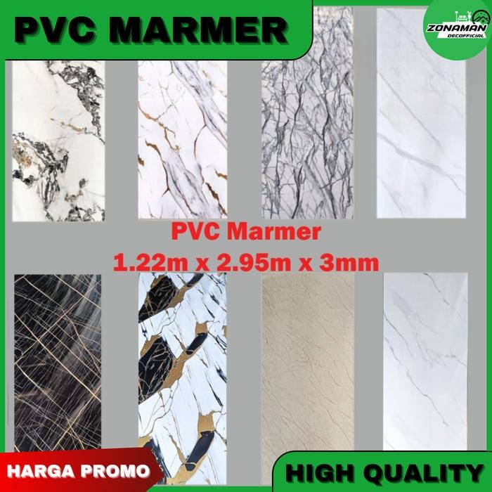Pvc Marmer Dinding Panel Pvc Motif Marmer Uk 1220 X 2950 Dekorasi Dinding