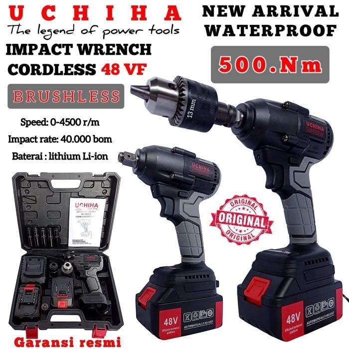 [Expert] Impact Wrench Cordless type 48Vf double baterai UCHIHA japan New ori