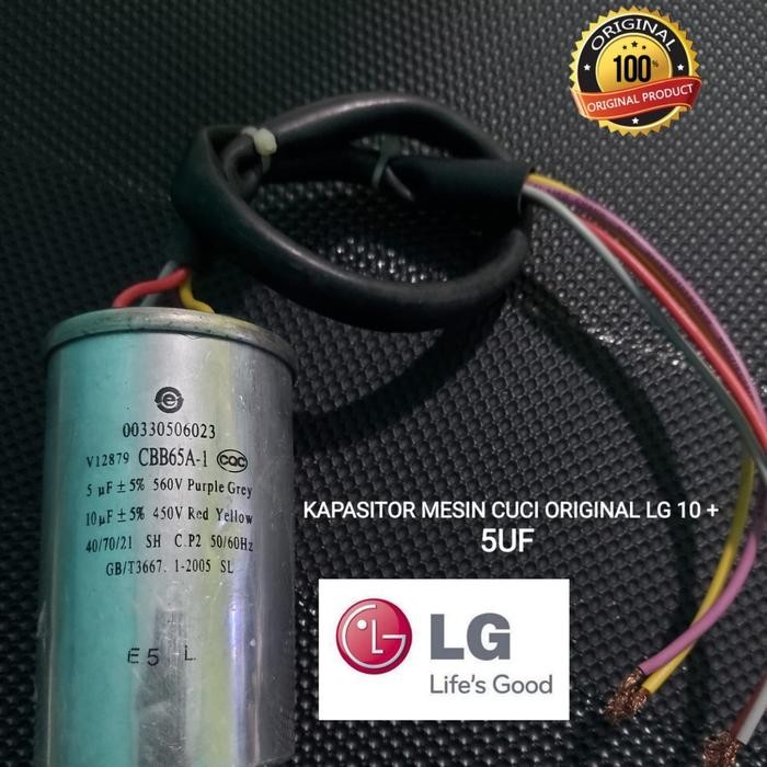 kapasitor mesin cuci original LG 10 + 5 uf