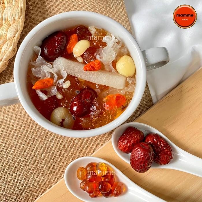 

Peach Gum Dessert, Paket komplit 150 gr (5-6 cups), 12 item + BONUS Best Seller